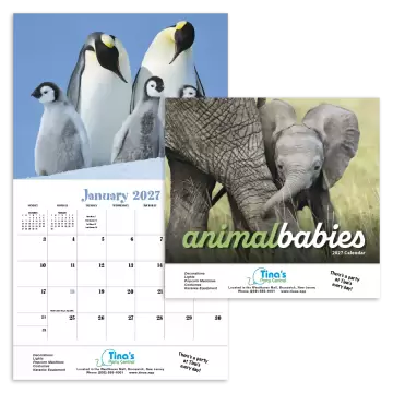 Animal Babies Appointment Wall Calendar - Stapled